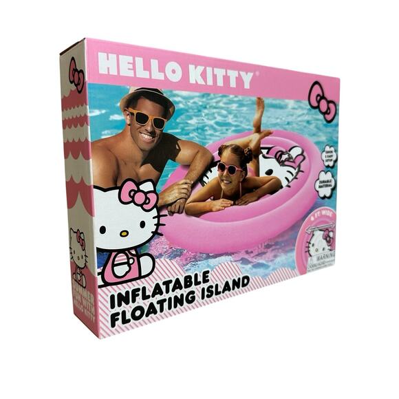 Hello Kitty Inflatable Floating Island Swimming Pool Float New - Picture 1 of 6
